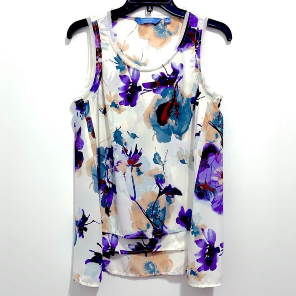 Simply Vera Vera Wang Women’s Floral Summer Sleeveless Top
